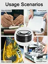 5X Illumination Paperweight Magnifier 6 LED Dome Desktop Magnifier for Reading