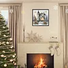 Peinture ronde de diamant de perceuse de maison de neige-30*30cm