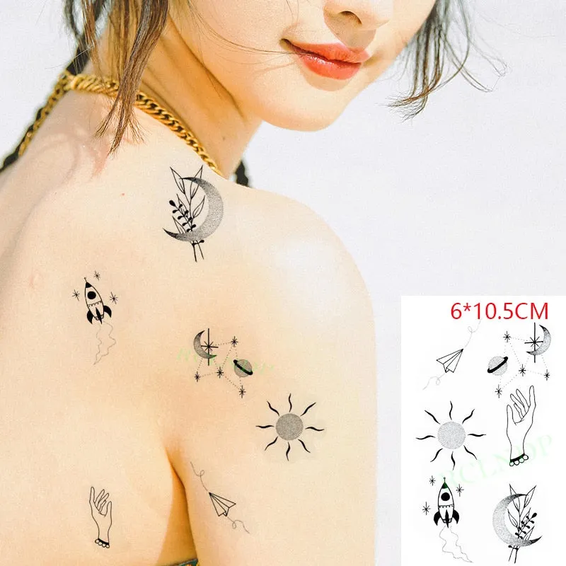 Waterproof Temporary Tattoo Sticker Body Art Love Wave Heartbeat Line Small Size Fake Tatto Flash Tatoo for Girl Women