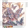 Diamond Painting-DIY Crystal Rhinestone Purple Butterfly