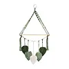 Boho Floating Shelves for Wall Decor with Wood Shelves & Macrame Leaf Floating Storage Display Shelving No Drilling for Bathroom Bedroom Office Living Room Dorm