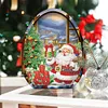 Wooden Christmas Desktop Diamond Art Kits 5D DIY Diamond Art Tabletop Decorations Kit