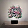 (US Local)Flower House Diamond Painting Night Light 5D DIY Diamond Art Lamp Home Decor