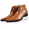 Stylish Mens Lace Up Leather Ankle Dress Boots
