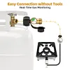 Gas Pressure Meter Propane Adapter Gauge Brass Propane Gas Gauge for 5-40lb Tank