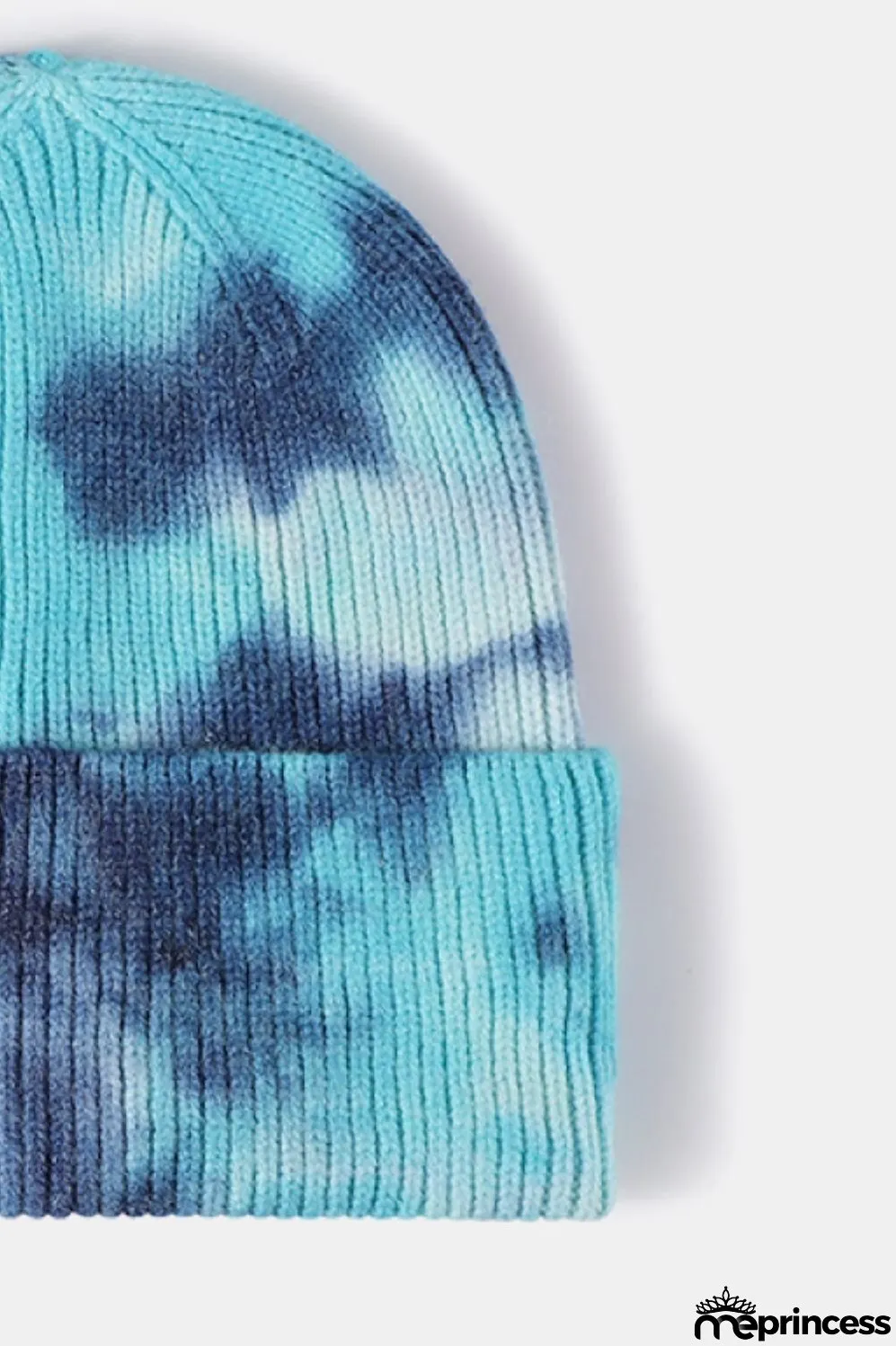 Tie-Dye Cuffed Rib-Knit Beanie Hat