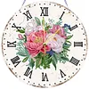 DIY Acrylic Pink Flower Diamond Painting Wall Clock Pendant Hanging Kit