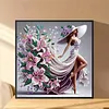 Lily Dress Elegant Girl-Partial Special Shaped Diamond painting 30*30CM