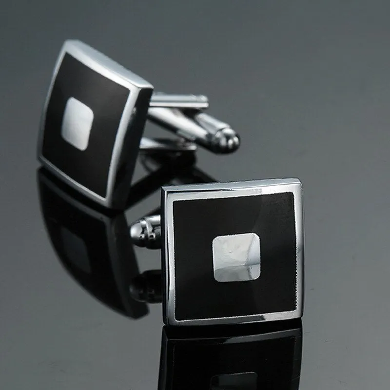 French Shirt Cufflinks Buttons High Quality Copper Material Laser Metal Men's Business Party High-grade Classic Cuff Link Unisex