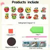 12PCS DIY Diamond Art Refrigerator Sticker Kits for Home Decor (Fruit)