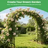 [US Local Warehouse] 7.87ft Garden Arch Trellis for Climbing Plants Metal Arch Frame Pumpkin Archway Outdoor Garden Arbors and Arches for Halloween Christmas Birthday Party Baby Shower Decoration (300x240x50cm)