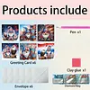 6pcs Diamond Painting Independence Day Goblin Greeting Card with Envelope for Family Friends Holiday Gift Congratulations