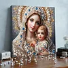 (30x30cm)DIY Virgin Mary Framed Handmade Pearl Painting Art Craft Kit Living Home Decor