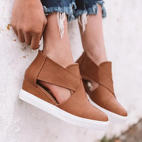 Women Fashion Stylish Wedge Sneakers