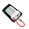 SHARGE Pouch Mini 10000mAh 30W Fast Charging Portable Power Bank with Built-in Type C Cable USB-C and USB-A Port Battery Pack