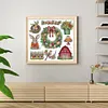 Christmas Wreath With Bunny-14CT Stamped Cross Stitch 51*44cm/20.08*17.32in