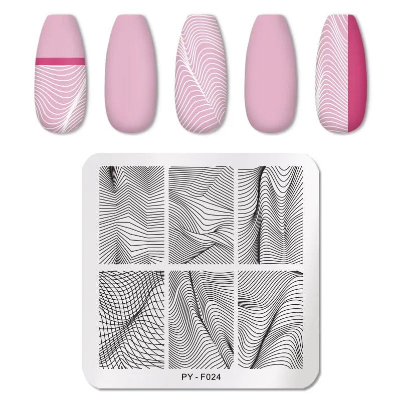PICT YOU Nail Stamping Plates Flower Plant Pattern Nail Art Plate Stencil Stainless Steel Line Pictures Theme Image Plates Mold-Nail Inspo