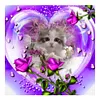 DIY Rose Cat Full Drill Round Diamond Painting Mosaic Picture for Bead Art