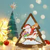 >SALE<Wooden Christmas Table Top Diamond Painting Ornament Kits Xmas Home Decor (E)