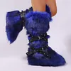 Women's Hot Trendy Y2K Style High Tube Lace-Up Furry Snow Boots