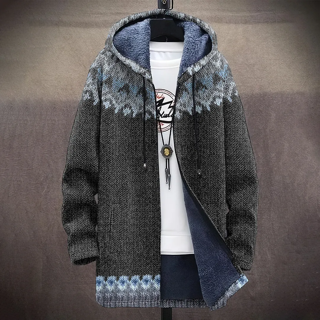 Vintage Knitted Jacquard Pattern Cozy Cardigan Sweater