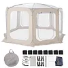 [US Local Warehouse] Bubble Tent for 6-8 Person Portable Transparent Igloo Tent Dome 12x7ft with Rain Cover & Storage Bag Bubble House for Camping Parties and Stargazing