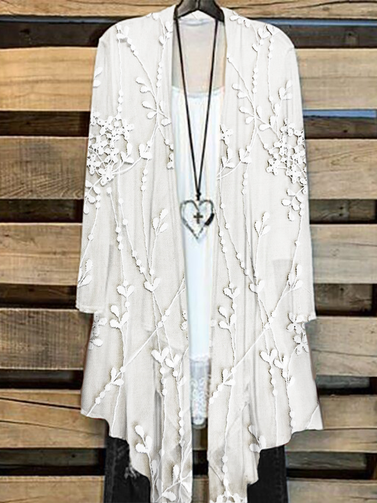 Classy Floral Lace Embroidered Flowy Cardigan artswardrobe