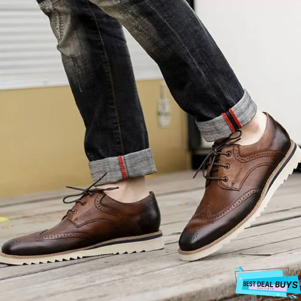 Men's Vintage Casual Brogue Shoes
