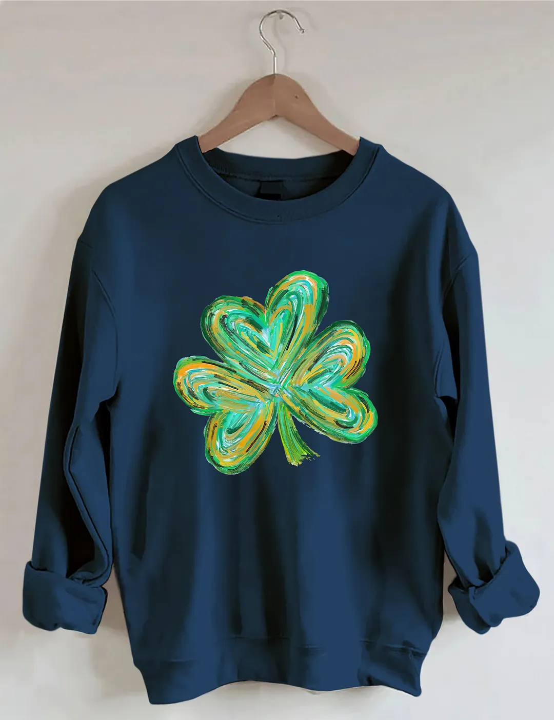 Cute St Patricks Four Leaf Clover Sweatshirt