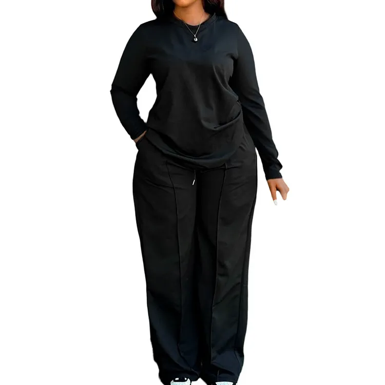 🎁2026 Nuovi arrivi 50% di sconto💥Set da 2 pezzi composto da maglia a maniche lunghe e pantaloni a gamba larga da donna