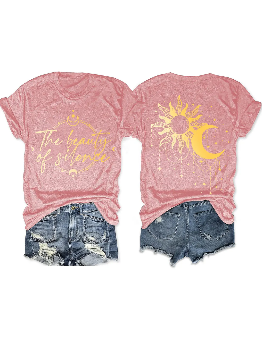 The Beauty Of Slience Shiny Moon Phase T-shirt