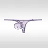 Men's Ice Silk Elastic Silky Thong U-Convex Seamless Sexy Thin Strap Tight T-Pants