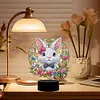 Acrylic Double Sided Bunny Diamond Painting LED Night Light for Easter Decor