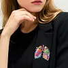 4Pcs Acrylic Special Shaped Flowers Organ 5D DIY Diamond Art Brooch Jewelry Kit
