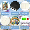(US Local)50-Page A5 Snowman Diamond Painting Notebook for Adult Holiday Birthday Gift