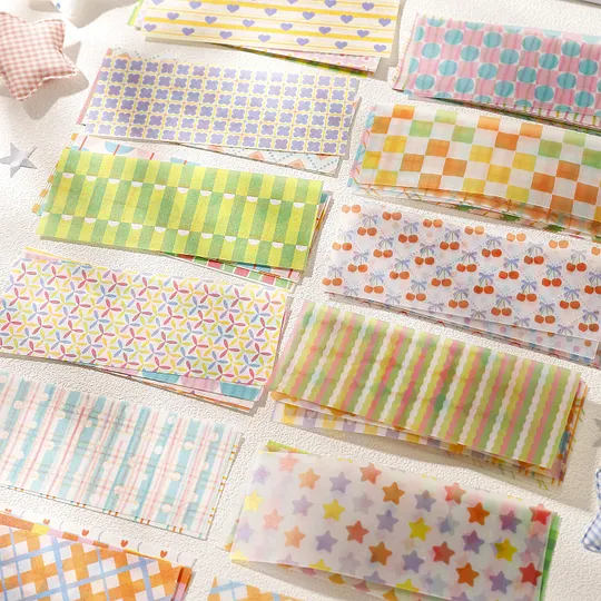 日記、スクラップブッキング、美しいコラージュに使える和紙ステッカー