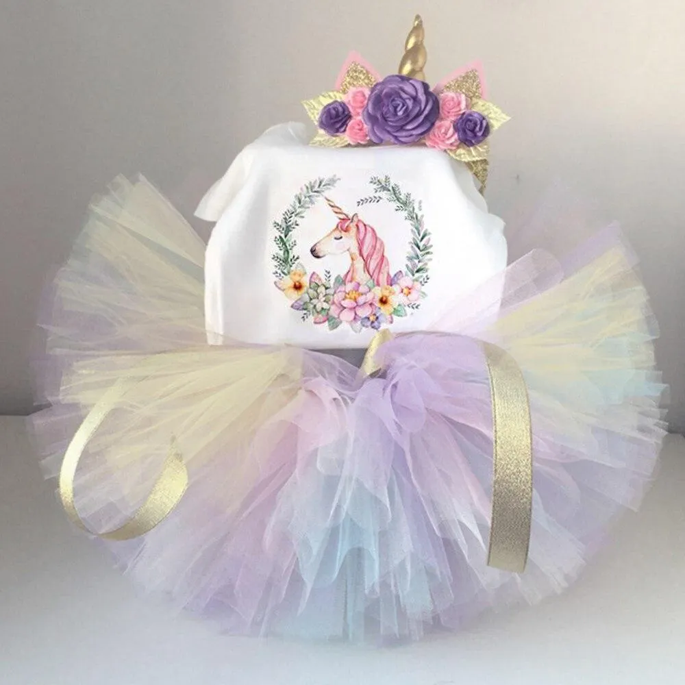Fantasy 1 2 Year Birthday Baby Girl Dress Summer Girls Dots Clothes Kids Dresses For Girl Party Tutu Tutu Outfits 3pcs Clothing