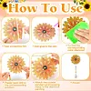 6Pcs Flowers DIY Diamond Painting Wind Chimes Crystal Window Suncatcher Craft Set Birthday Gifts Home Garden Decor