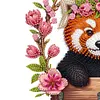 (US Local)Wooden Special Shape Raccoon 2 Hooks Diamond Painting Hook Rail for Wall Cabinet