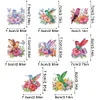 8Pcs Flowers Hummingbird Diamond Painting Fridge Magnet Diamond Art Magnets Kit