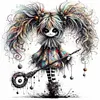 Quirky Girl-11CT Stamped Cross Stitch 40*40cm
