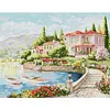 (US Local)Lake Como-11CT Stamped Cross Stitch Kit(66x55cm)