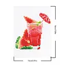 12pcs Drink 5D DIY Square Drill Diamond Painting Kits for Adults Beginners Home Decor Diamonds Paintings Gem Art 5.91x7.09in