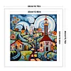 (US Local)2pcs/set House-14CT Stamped Cross Stitch Kit(40x40cm)