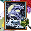 Dolphin - 9CT Partial Beaded Cross Stitch Kit(20x28cm)