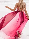 Backless Gauze Condole Belt Maxi Dress