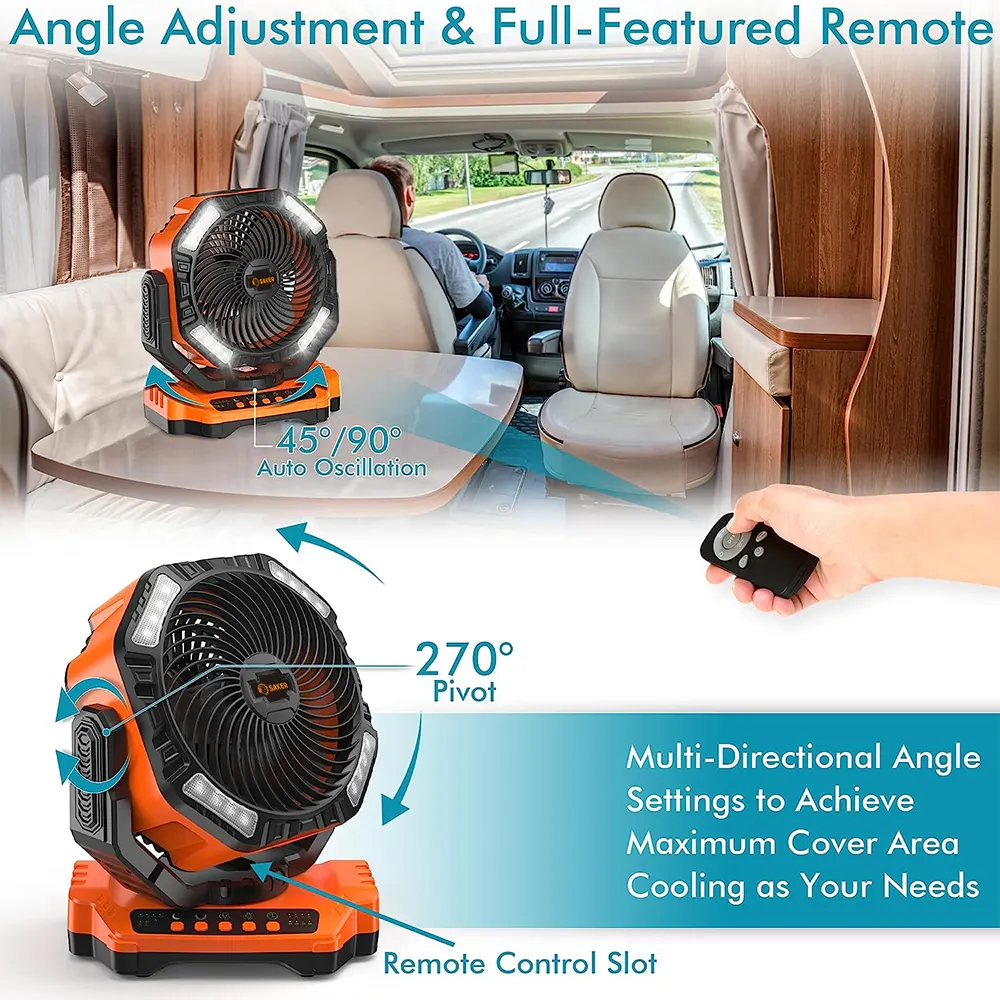SAKER&reg; Rechargeable Camping Fan