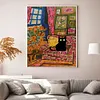 Black Cat On Sofa-11CT Stamped Cross Stitch 40*50cm/15.75*19.69in