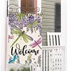DIY Diamong Painting Double Sided Drills Garden Flags Outdoor Decor Holiday Garden Decorations Kit(Welcome Dragonfly)