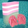 Swim Training Pull Buoy Adjustable Strap Hand Paddles 5-Layer Pull Buoy for Pool
